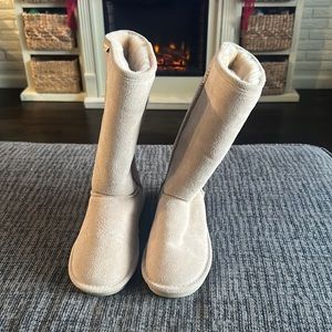 Sand color bearpaw boots